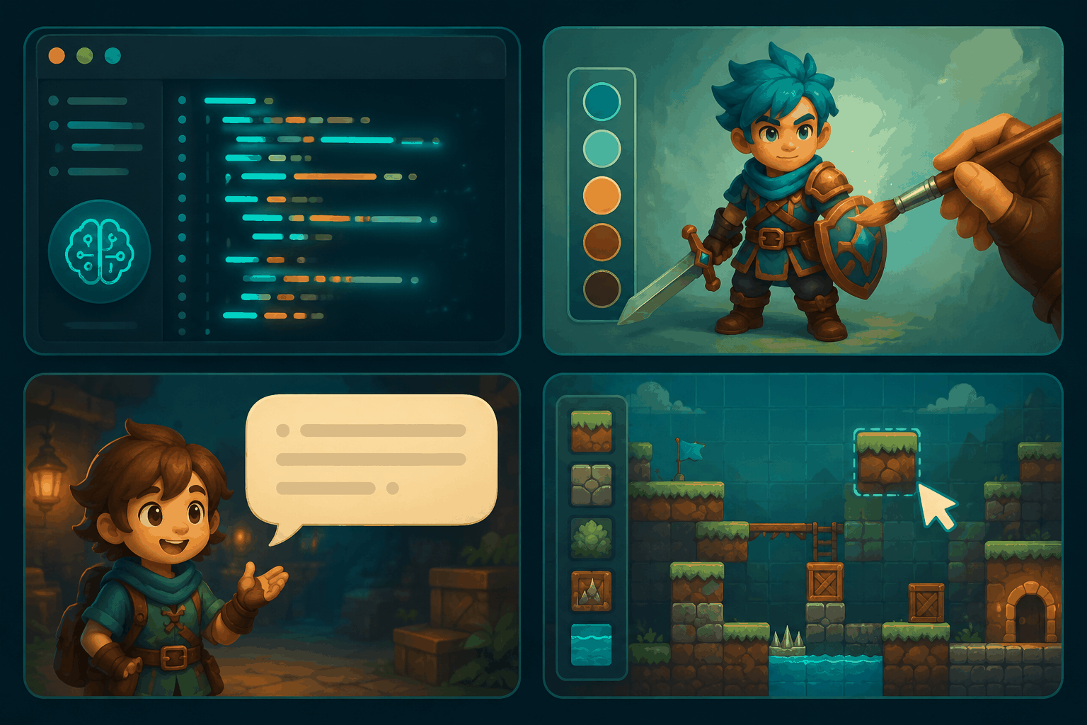 Four ways AI contributes to game development — code, art, characters, and levels