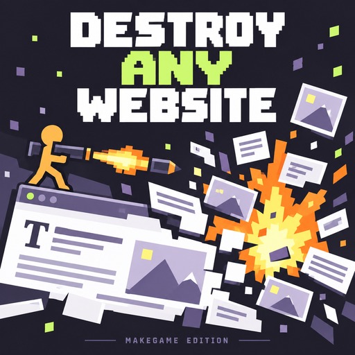 Destroy Any Website — MakeGame Edition strategy game made with MakeGame